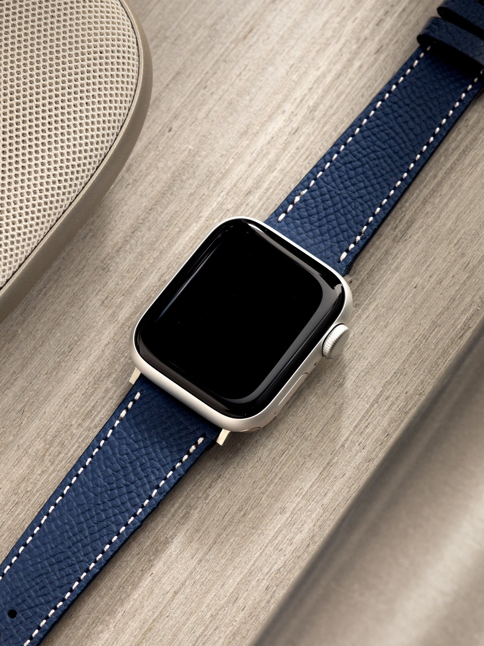 Apple Watch Band - Dark Blue Leather - Marston Calf