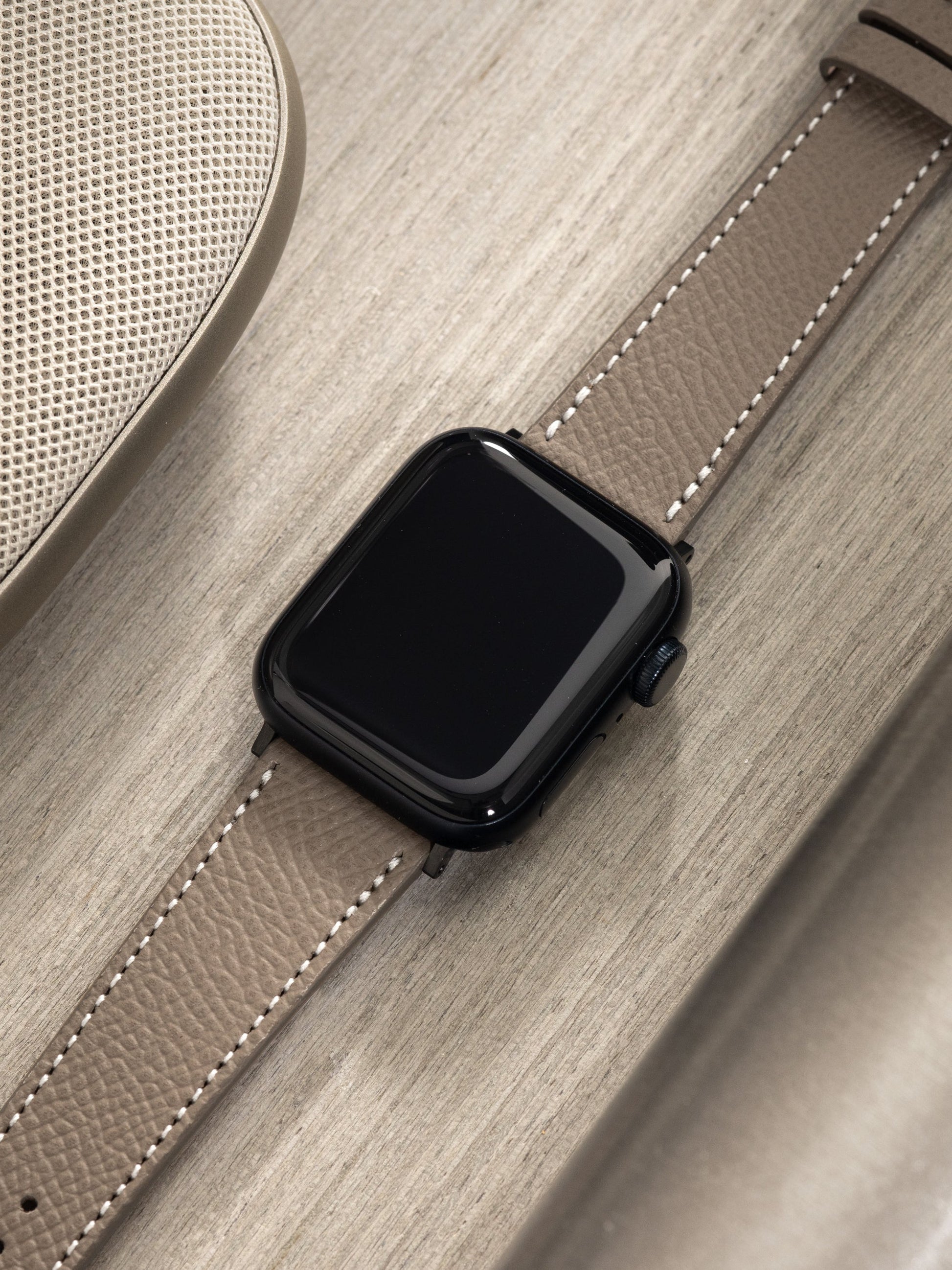 Apple Watch Band - Taupe Grey Leather - Marston Calf