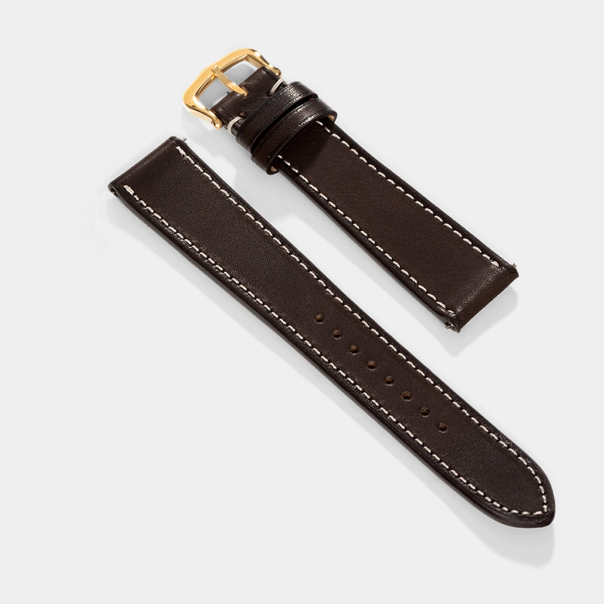 Strap for Cartier Tank Louis (2021-2024) - The Chevalin Dark Cognac Brown