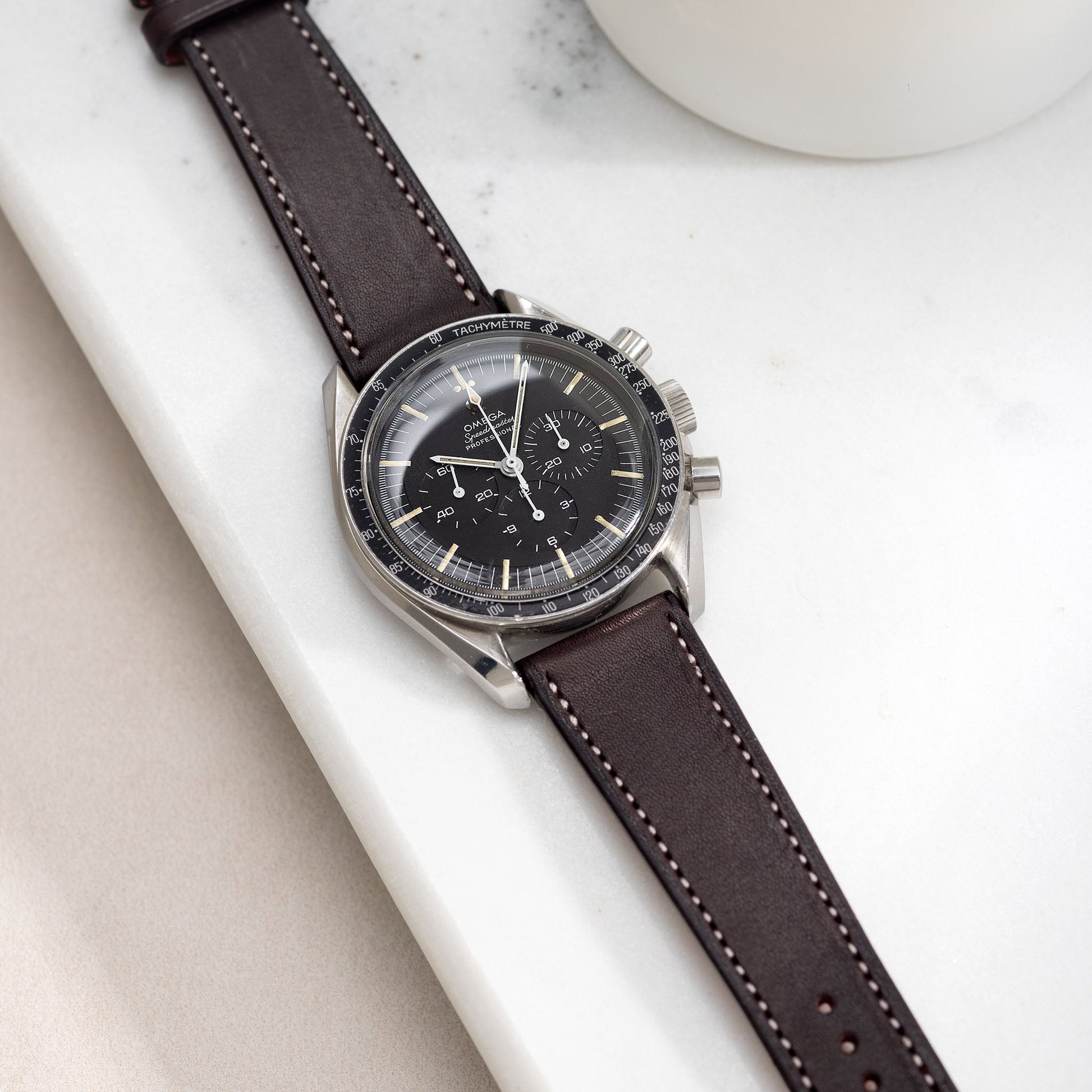 Barenia Dark Brown Leather Watch Strap