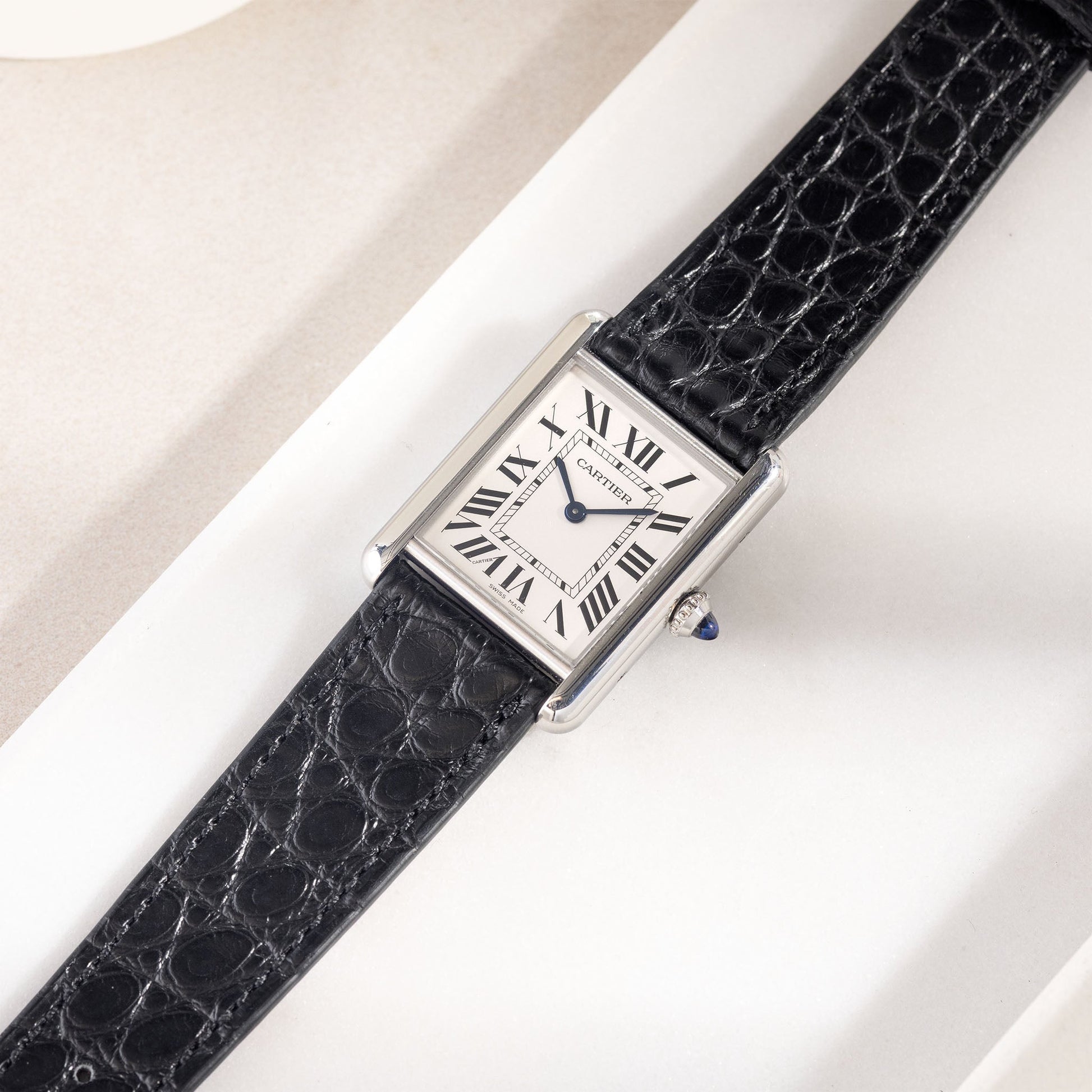 Strap for Cartier Tank Must (2021-today) - Black Alligator