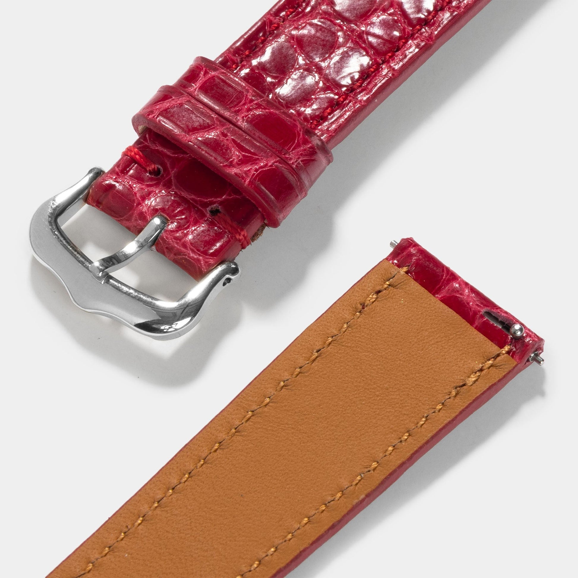 Strap for Cartier Tank Must (2021-today) - Red Alligator
