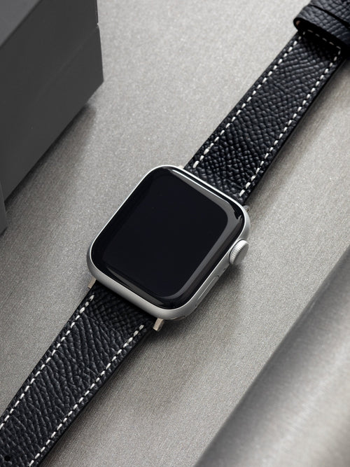 Apple Watch Band - Black Leather - Marston Calf