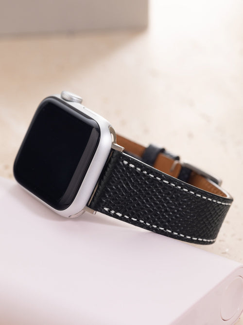 Apple Watch Band - Black Leather - Marston Calf